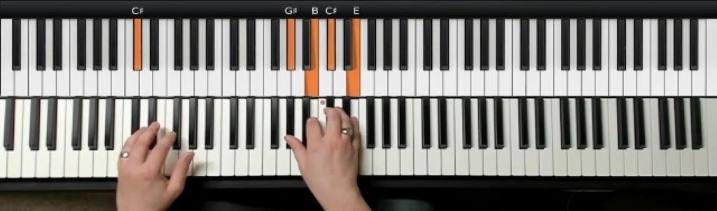 Musical staff notation showing Stevie Wonder song melody with chord progressions illustrating harmonic and melodic relationship